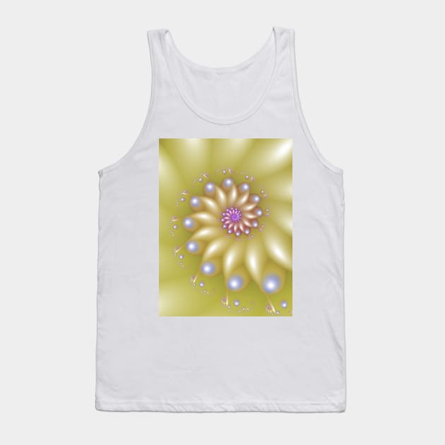 Yellow spiral fractal Tank Top by pinkal